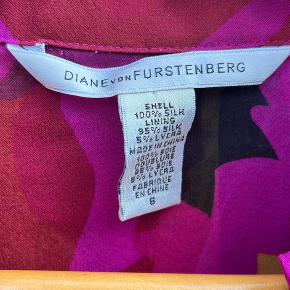Diane Von Furstenberg silk Doma Blouse, size 8 - Picture 7 of 9